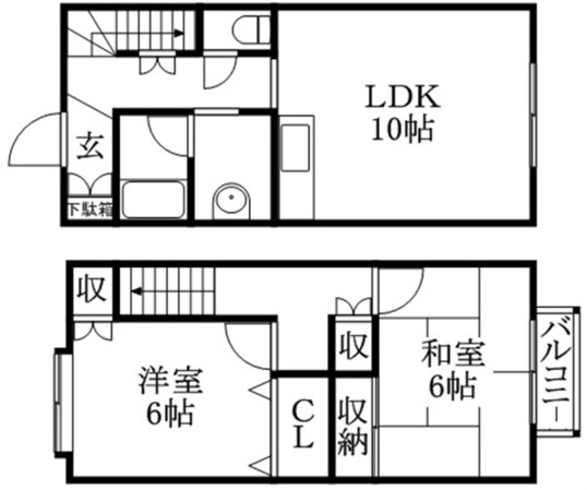 コーポ千代の物件間取画像